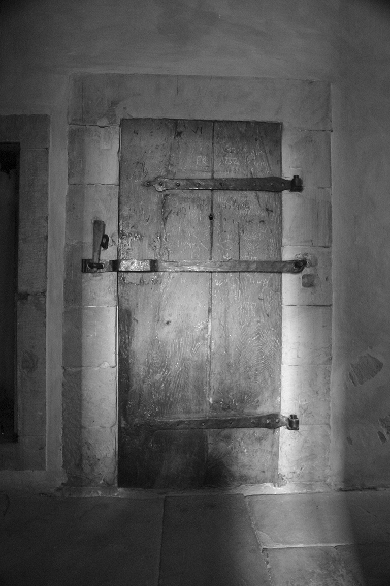 ansicht einer, im ehemalige kloster malgarten, zellen tür
