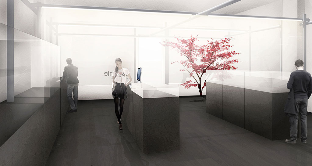 design for a conversion of a jewellery shop / detmold / 2010 assistance by tim erdmann, hamburg