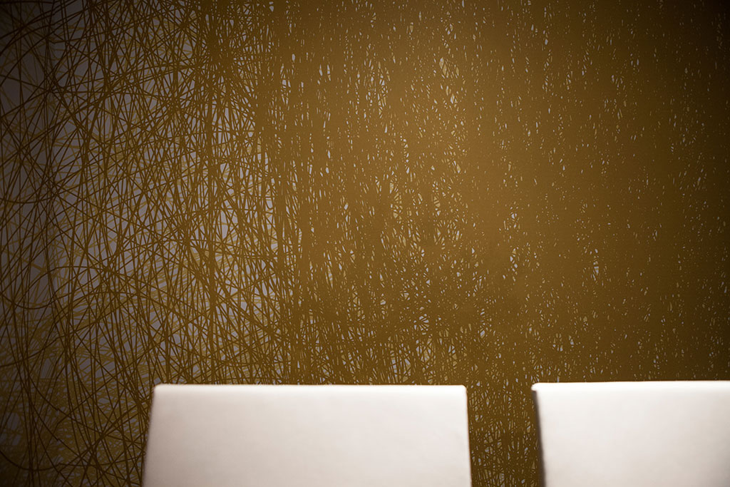 scrawls abstract drawing for walter knoll's exhibition booth